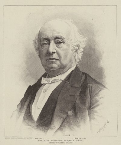 The Late Professor Benjamin Jowett by English School